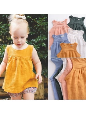 Sweatwater Little Toddler Girls Casual Pure Colour Harem Pull On Waist Straight Pants